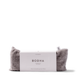 This soothing eye pillow combines natural scents with relaxing muscles around eyes, featuring delicate aesthetics in grey cashmere.