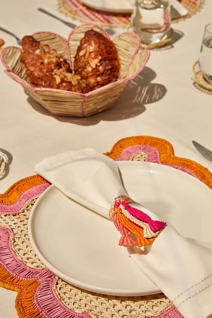 Wavy Placemat - Orange + Pink