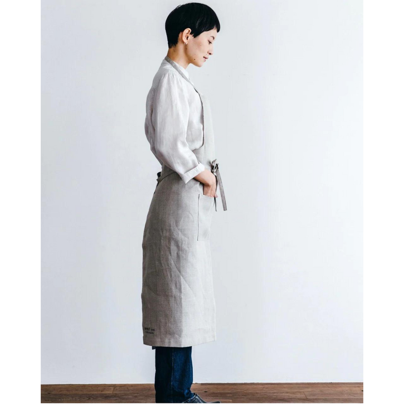 Linen Full-Length Apron - Natural