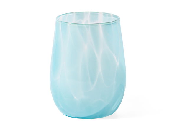 Fritsy Stemless Wine Glass - Light Blue