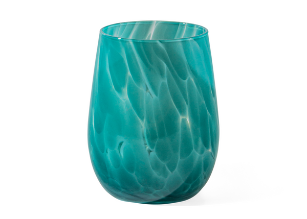 Fritsy Stemless Wine Glass - Turquoise