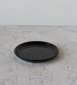 Stoneware Flat Side Plate - Black