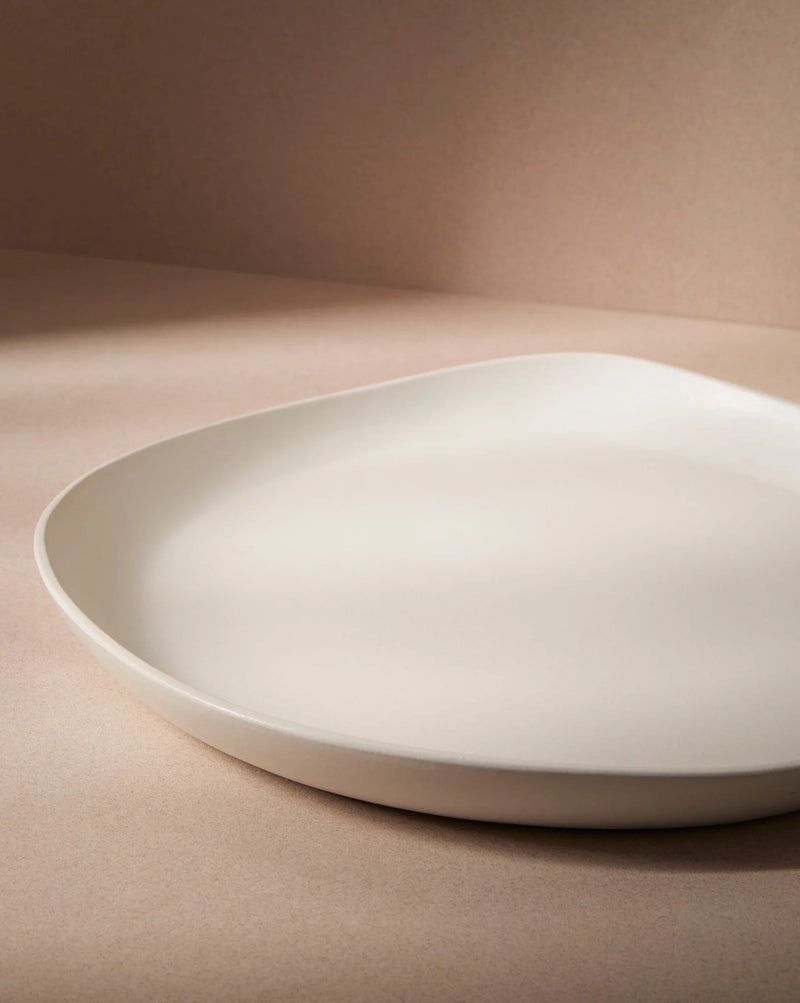 Stoneware Serving Platter Dadasi - White