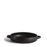Stoneware Dinner Plate with Handles - Black