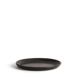 Stoneware Flat Dessert Plate - Black