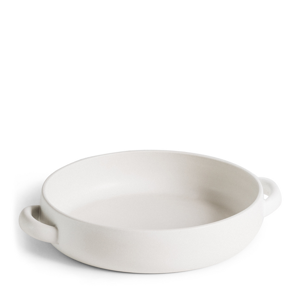 Stoneware Serving Plate with Handles - White