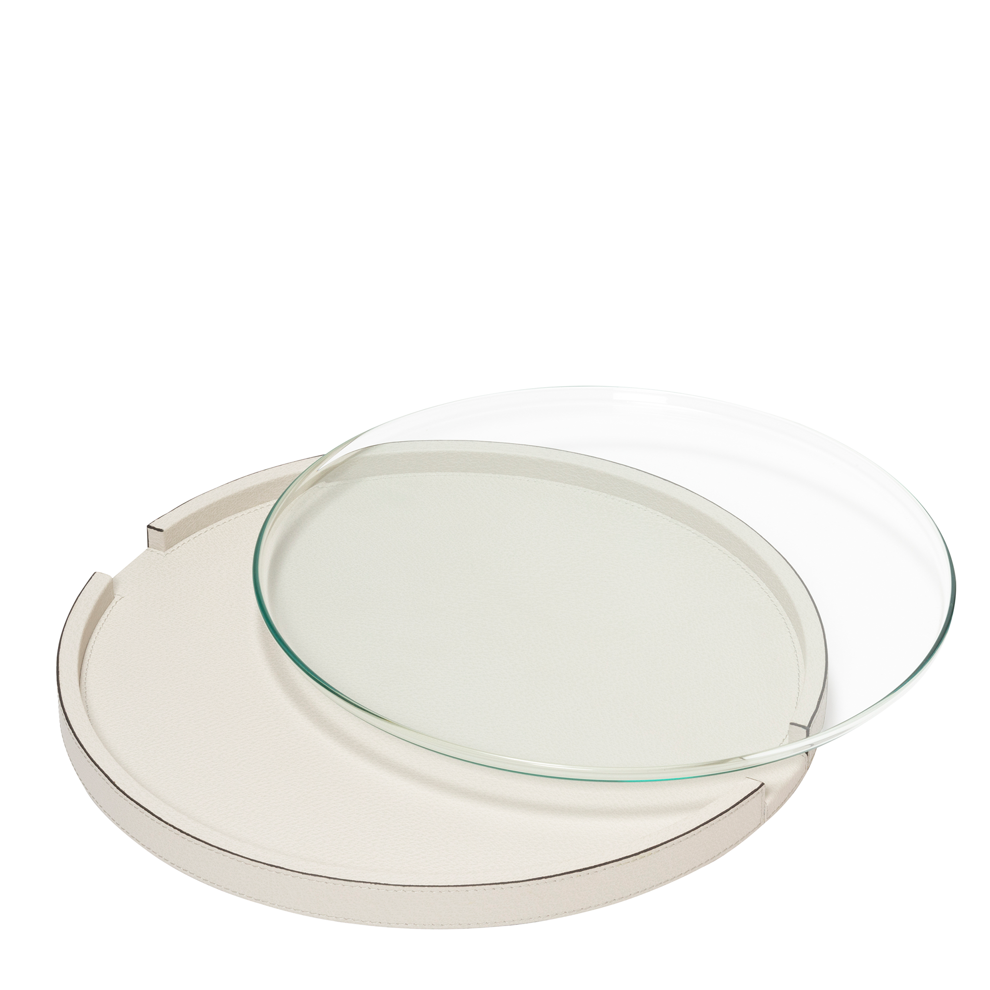 Gourmet Serving Tray Round - Light Grey