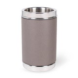 Encased in the finest calfskin, this Mud Ocean Bottle Cooler keeps your beverages cool in style. A sleek and elegant design makes it a statement accessory for any gathering.