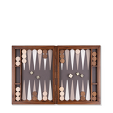 Calfskin Backgammon Case - Smoke Small