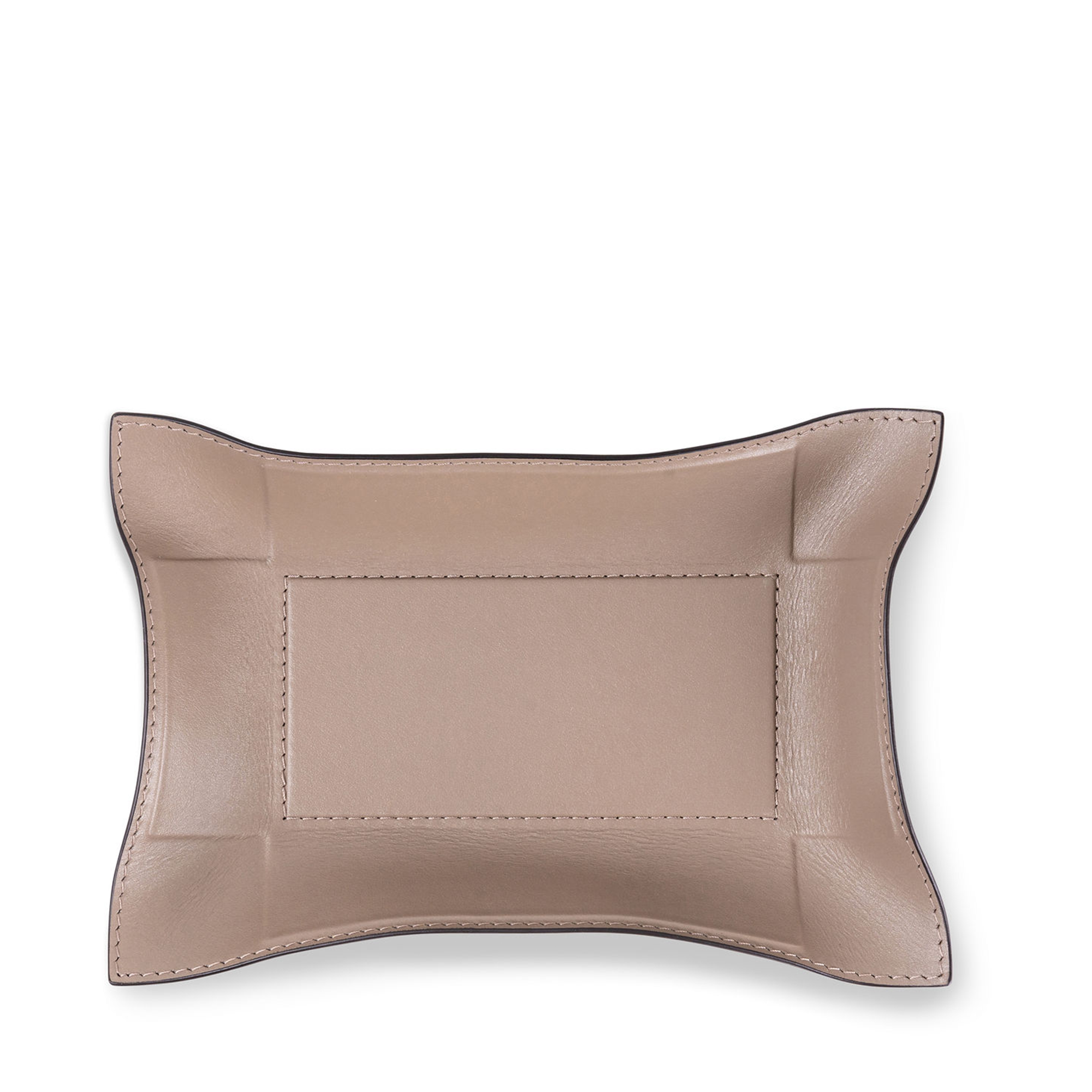 Jack Leather Valet Tray - Mud Nappa Small