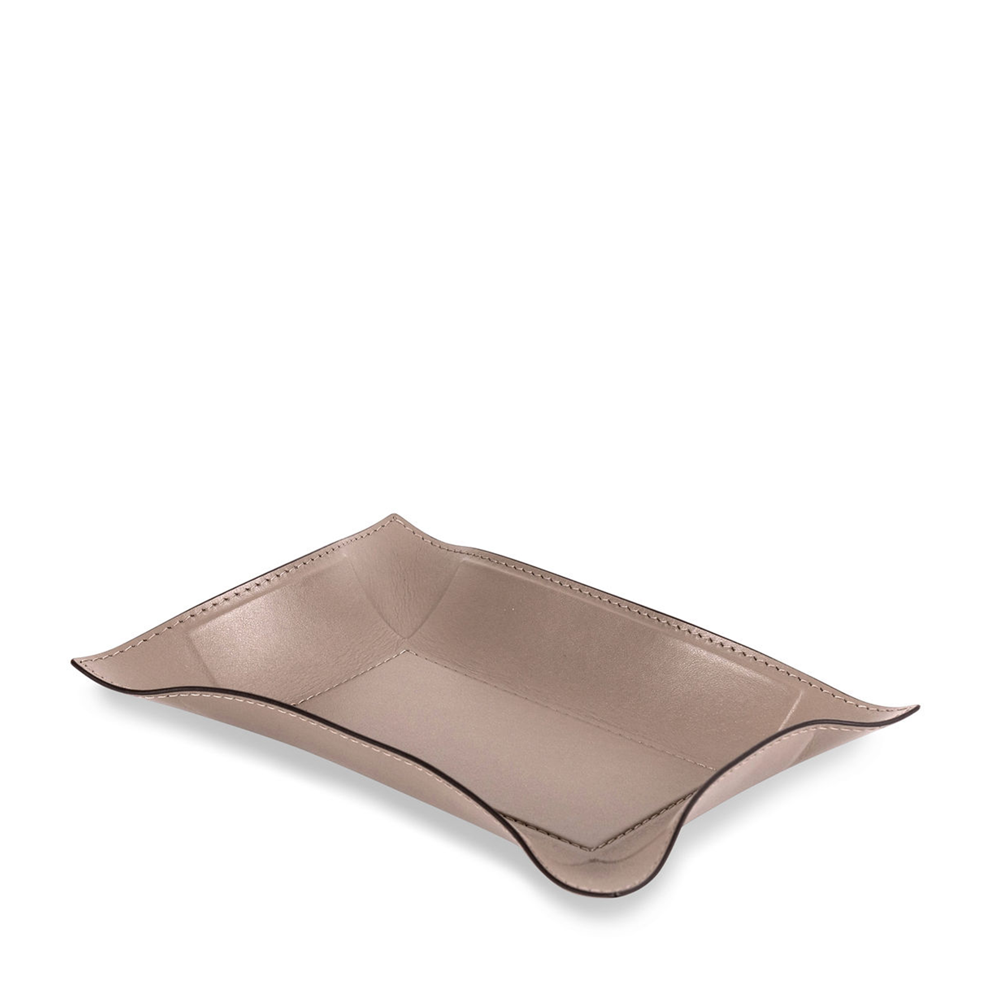 Jack Leather Valet Tray - Mud Nappa Small