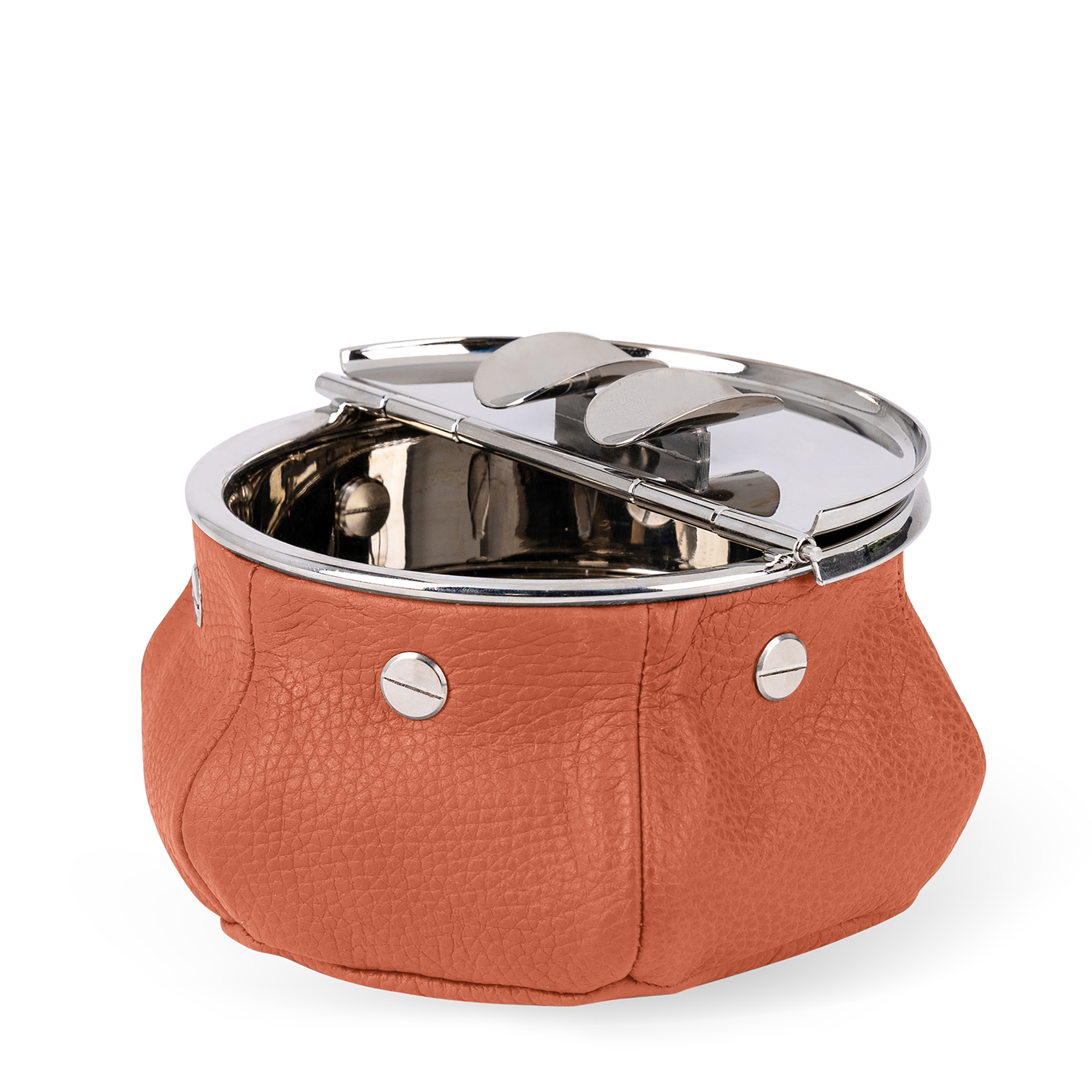 Laurence Leather Bean Bag Ashtray + Cigar Holder - Papaya Deer