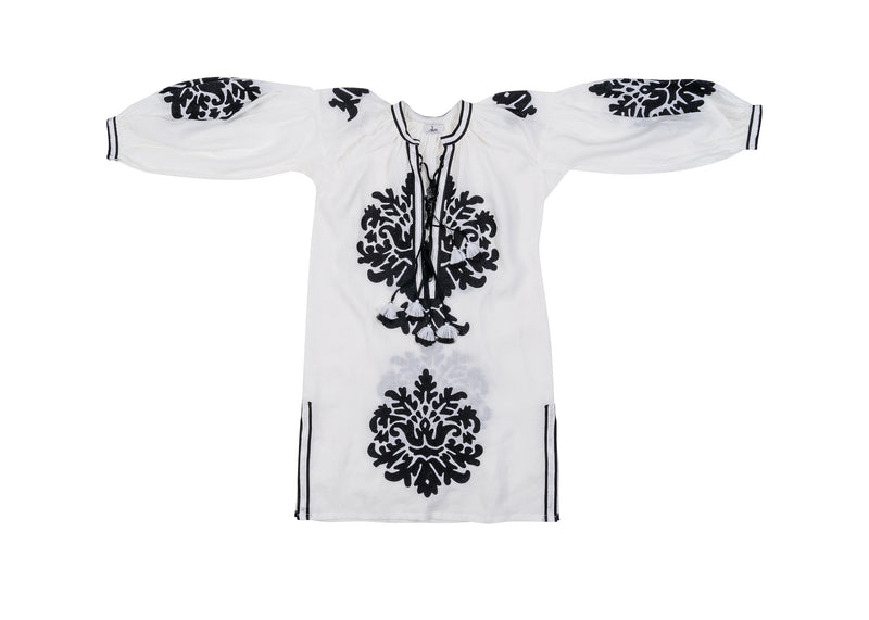 Grayson Dress - White + Black