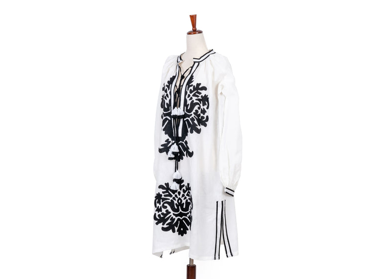 Grayson Dress - White + Black