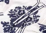 Grayson Dress - White + Navy
