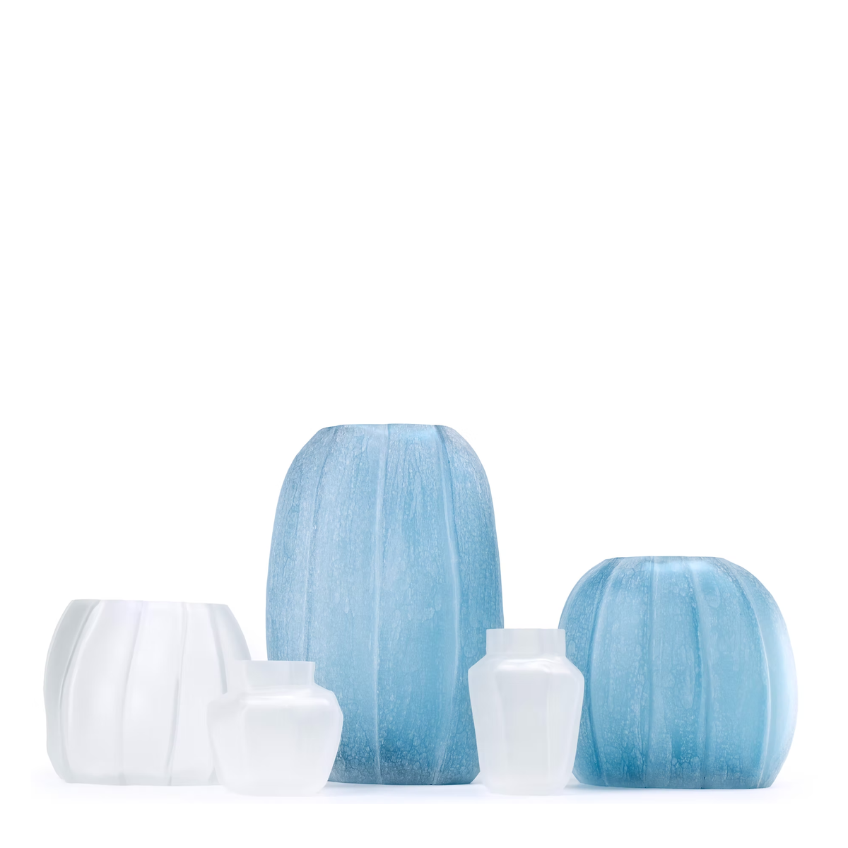 Uluru Vase Tall - Bohemian Crystal Sky Blue