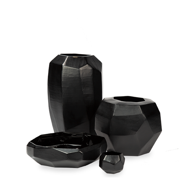 Cubistic Vase Tall - Black