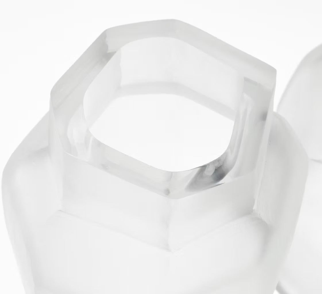 Soho Vase - Murano Glass Clear Round