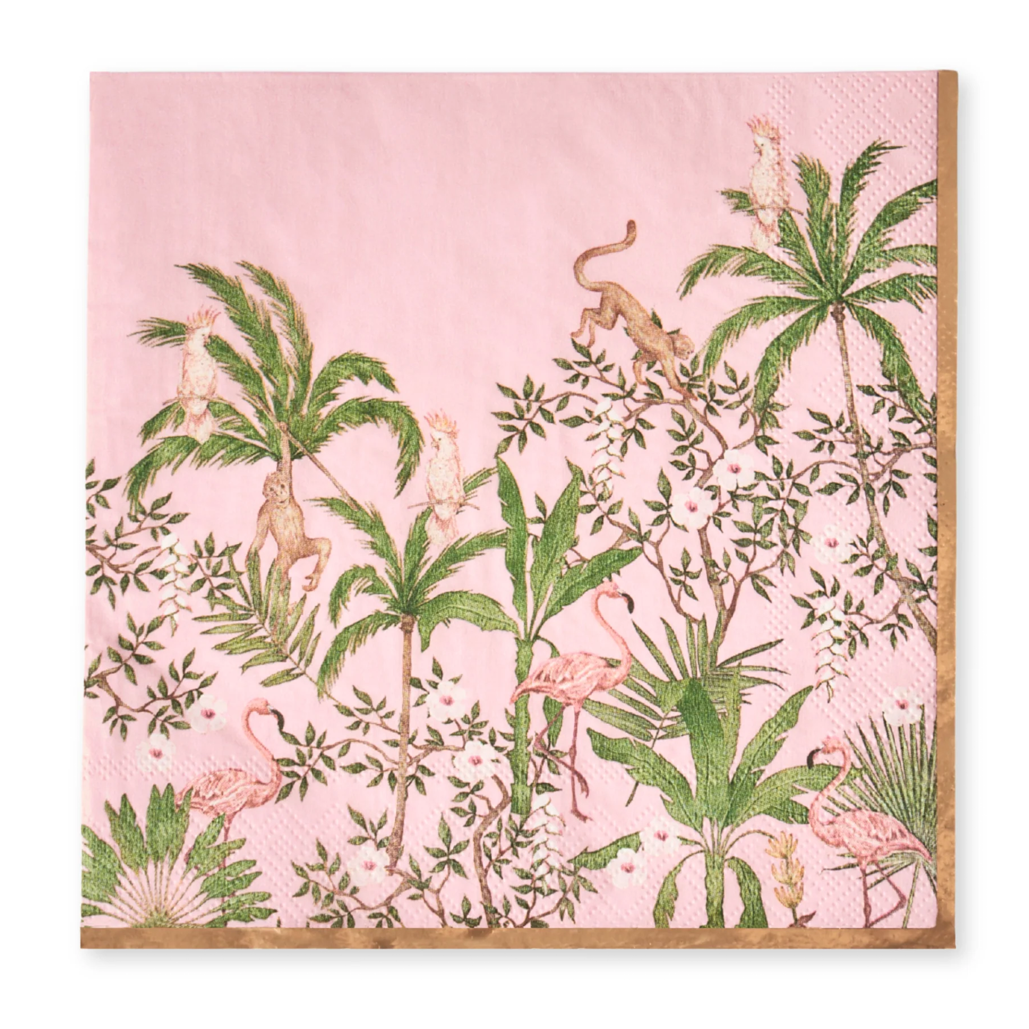 Palm Beach - Large Paper Napkins - Pink + Green