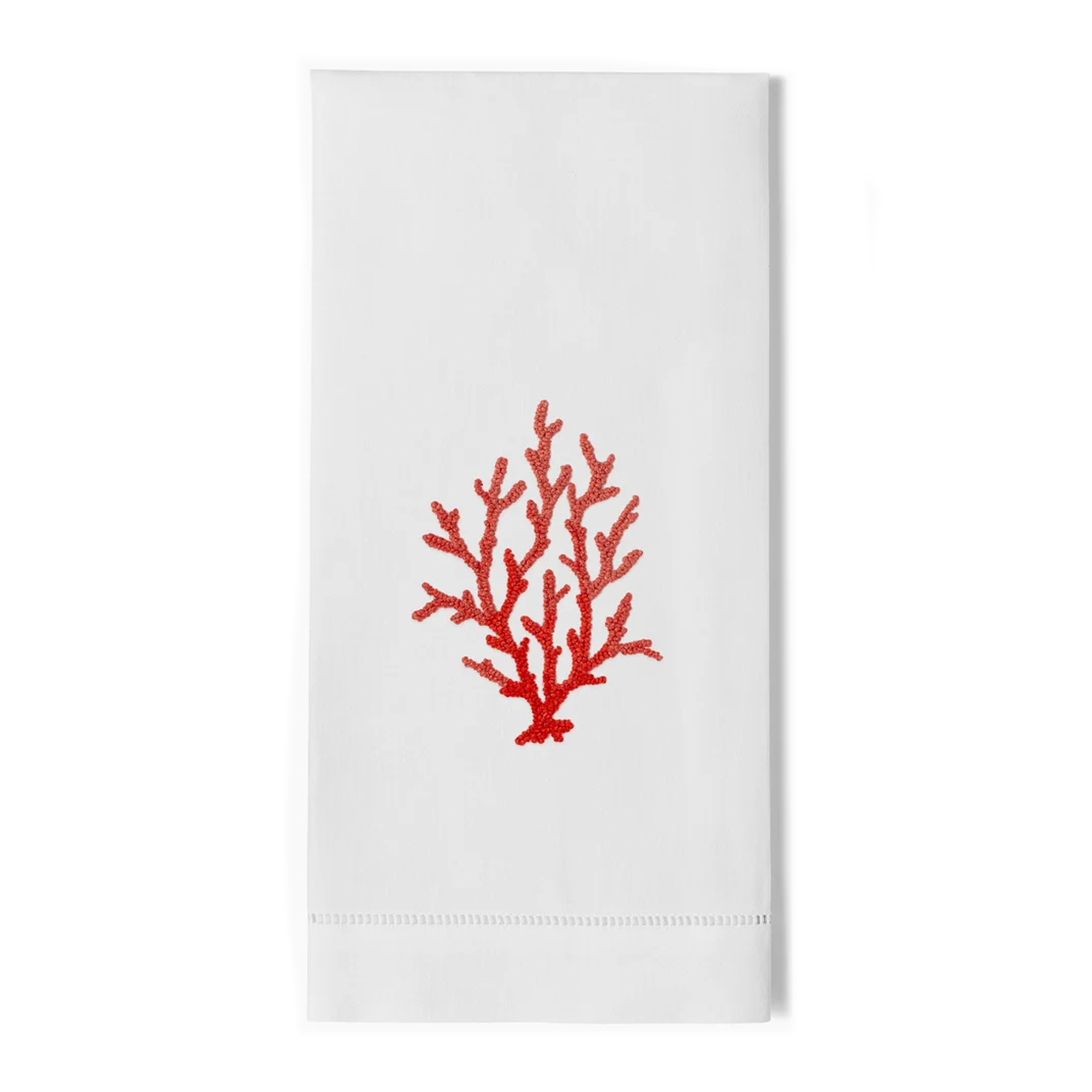 Coral Knot Red Hand Towel