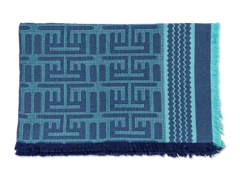 Kuba Beach Mat - Blue + Turquoise
