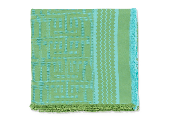 Kuba Beach Mat - Green + Turquoise