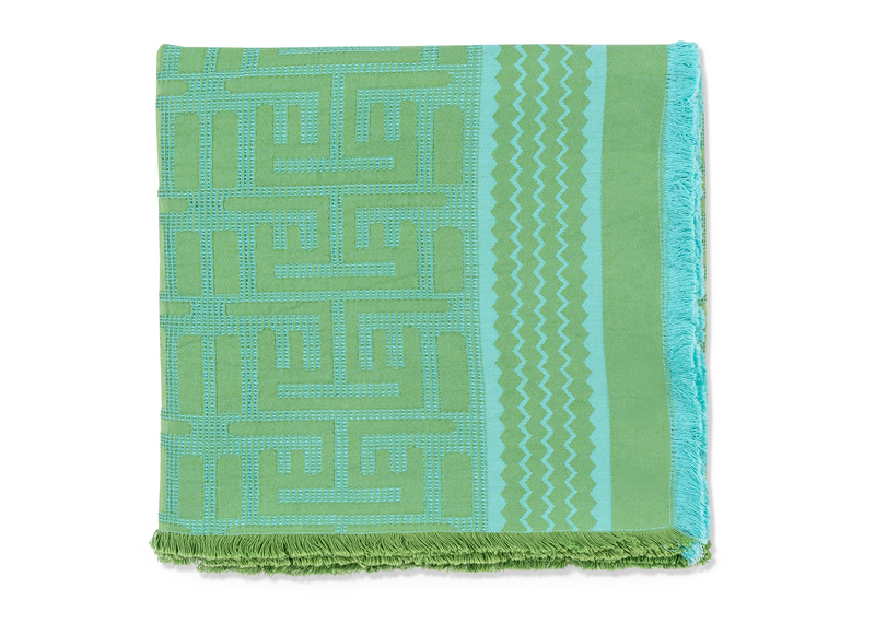 Kuba Beach Mat - Green + Turquoise