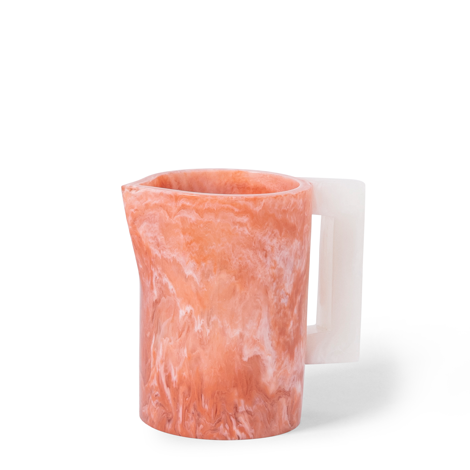 Pearl's Pitcher - Coral + White
