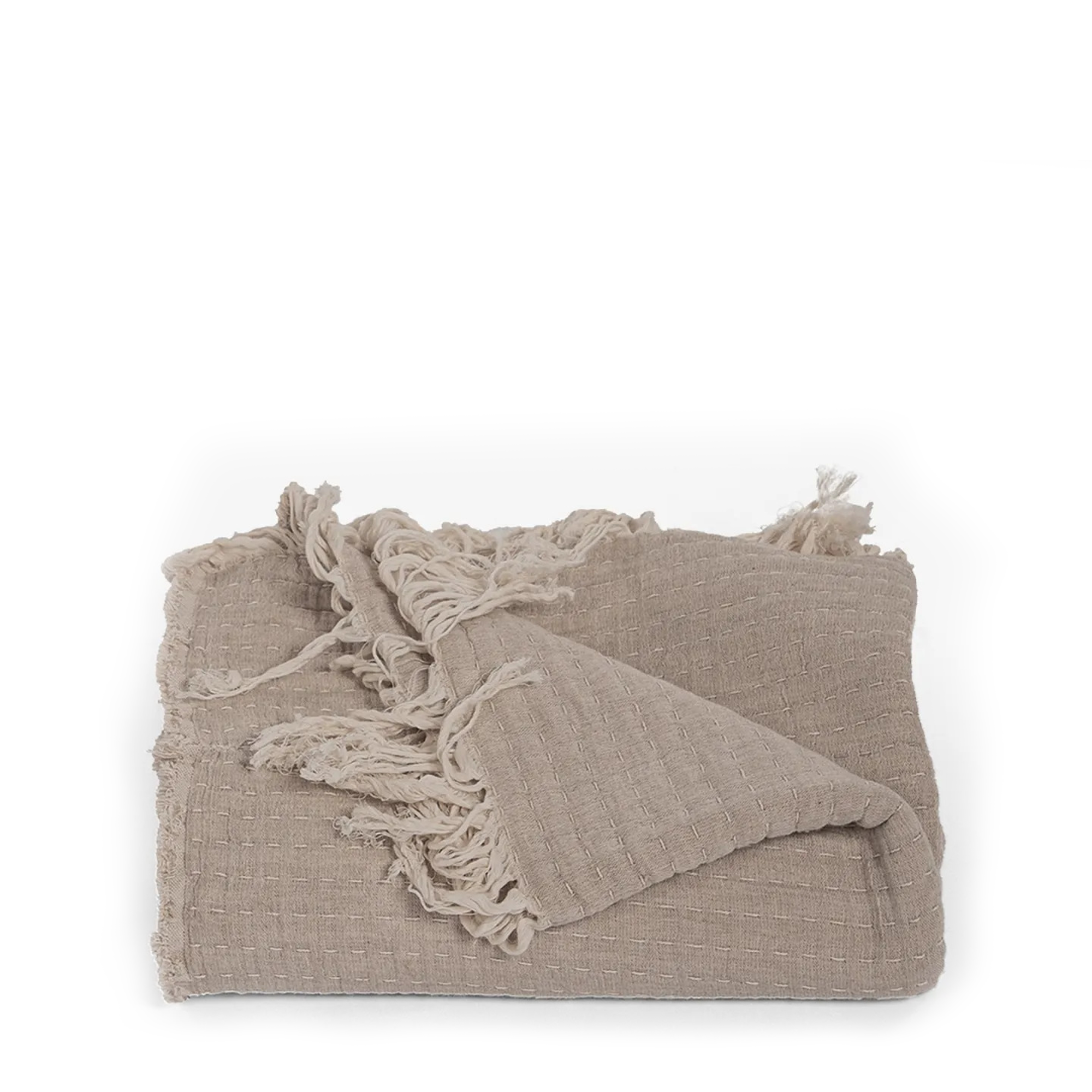 Of Loom: Kantha Throw - Natural