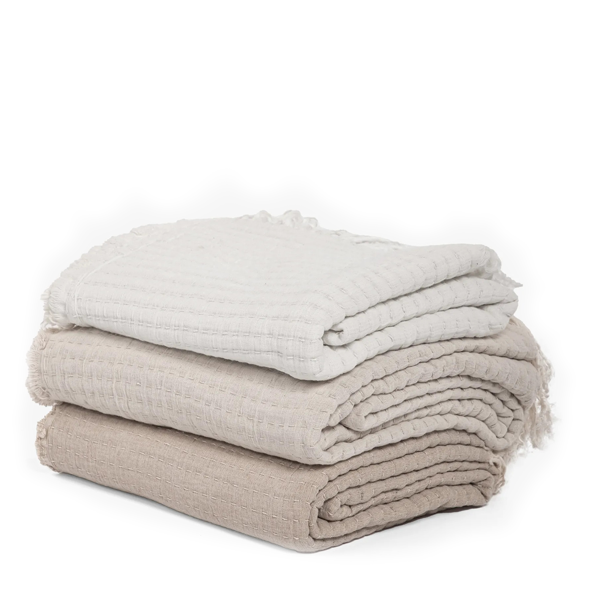Of Loom: Kantha Throw - Natural