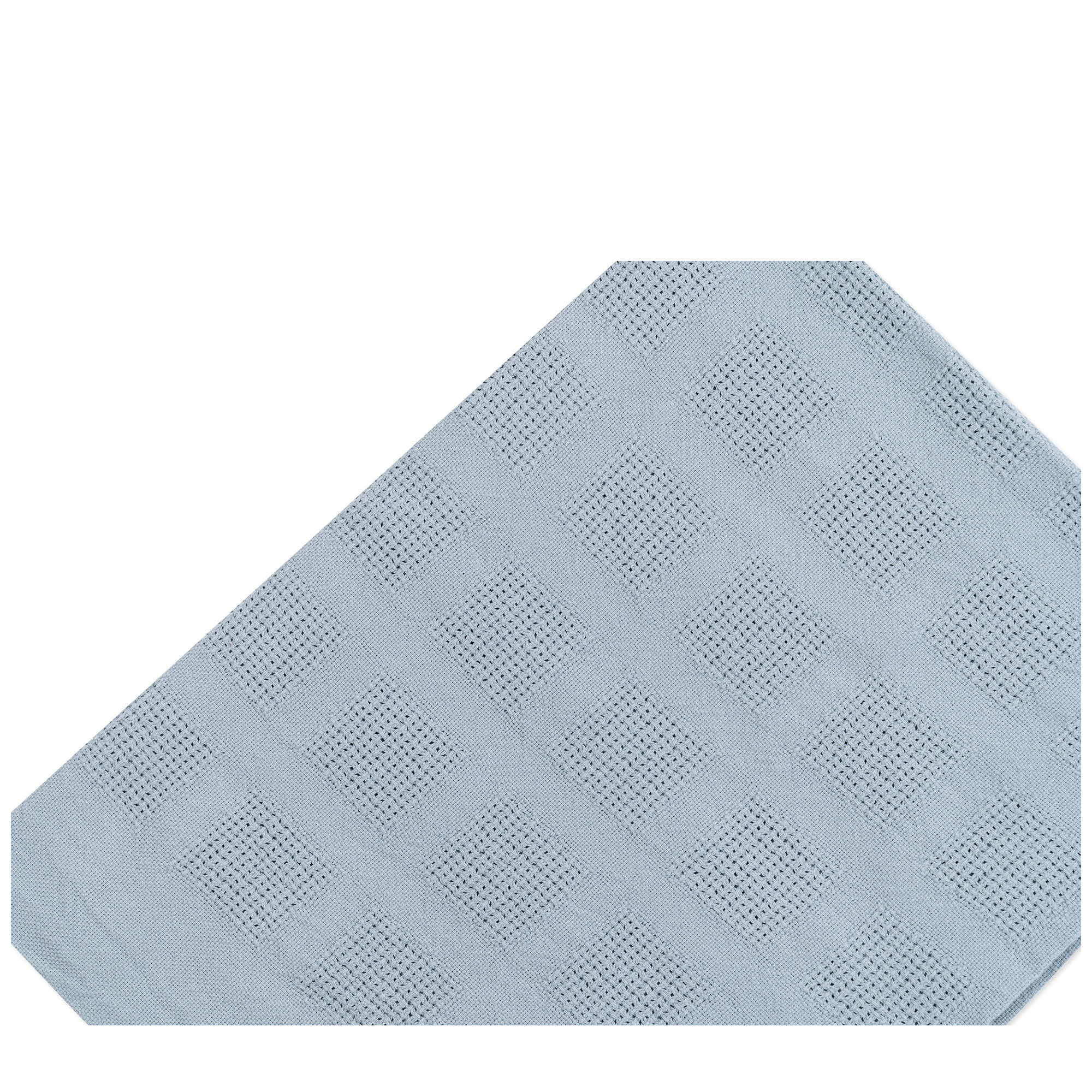 Organic Cot Baby Blanket - Blue Green