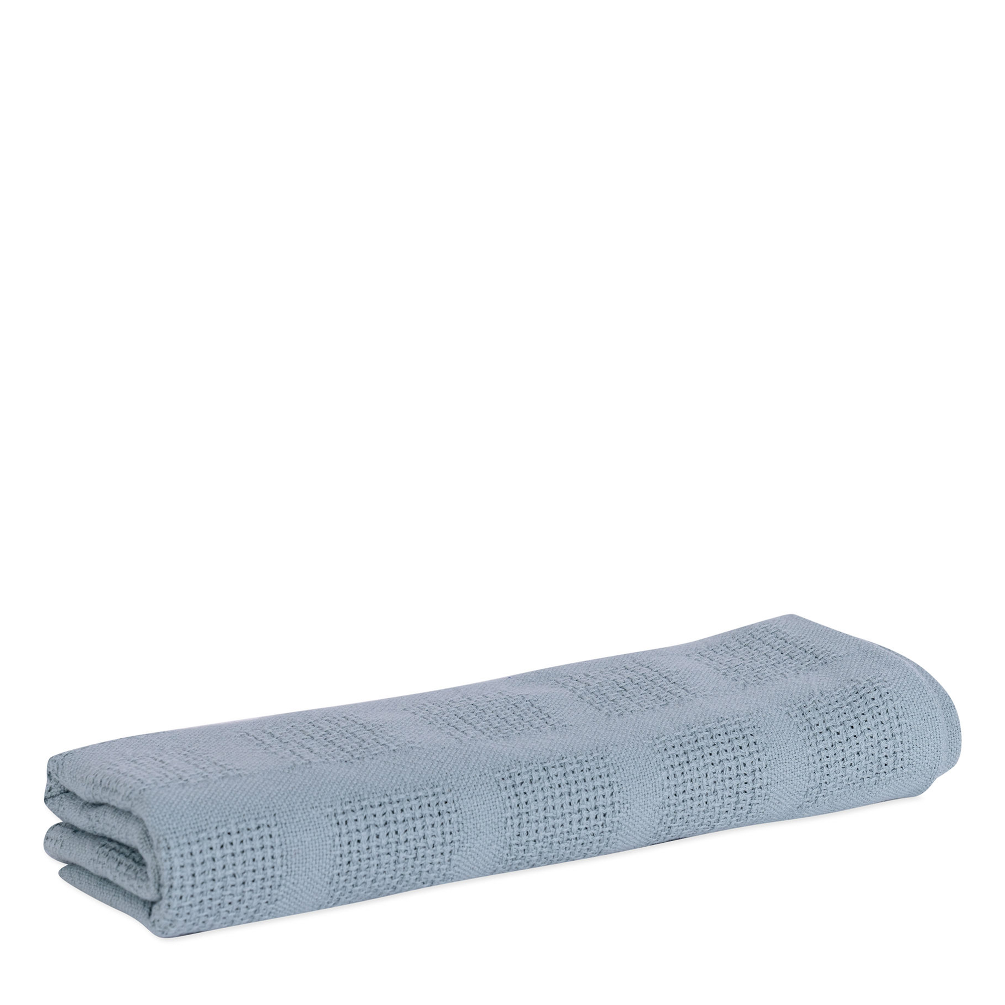 Organic Cot Baby Blanket - Blue Green