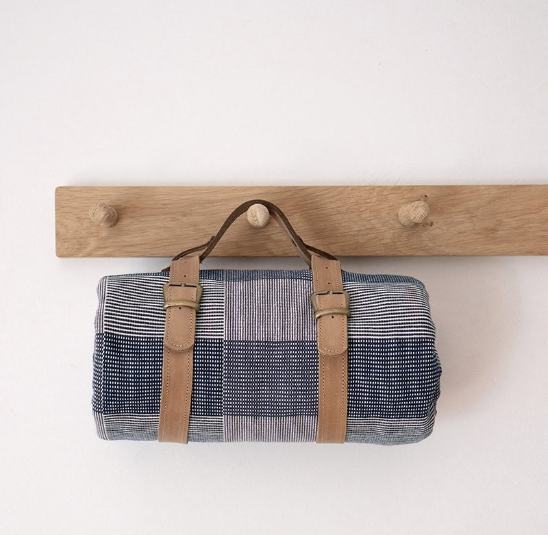 Picnic Blanket Cotton Rib Weave - Plum