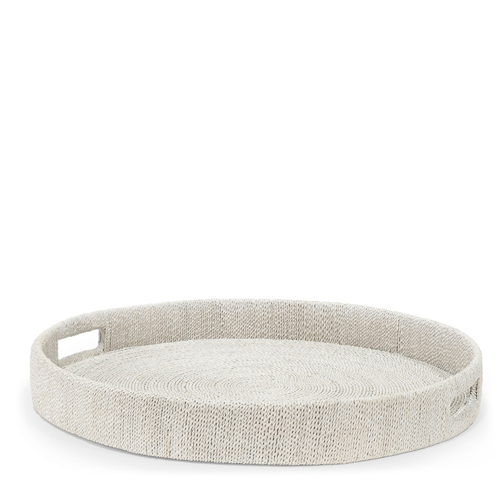 Monarch Round Tray Large - White Sand