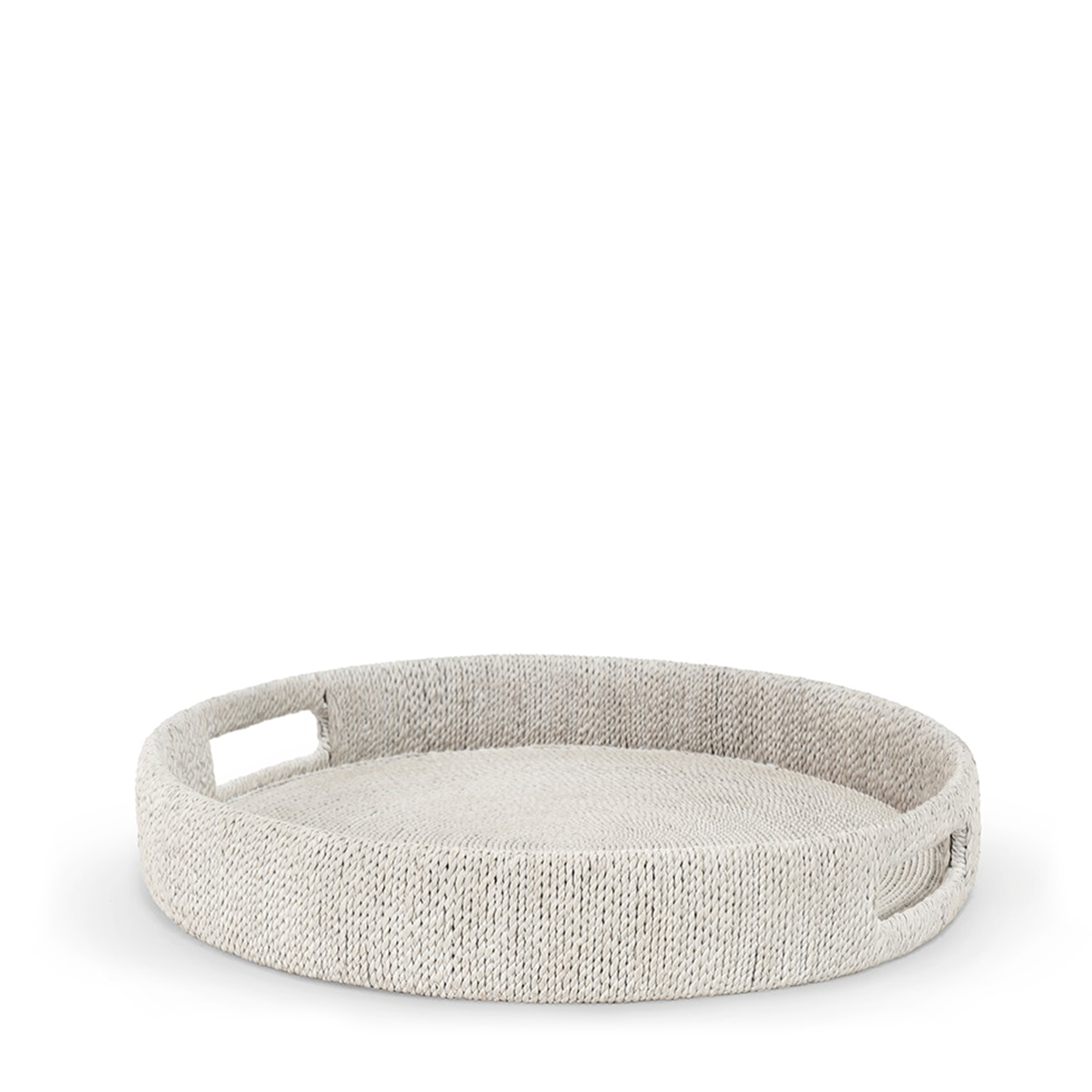 Monarch Round Tray Small - White Sand