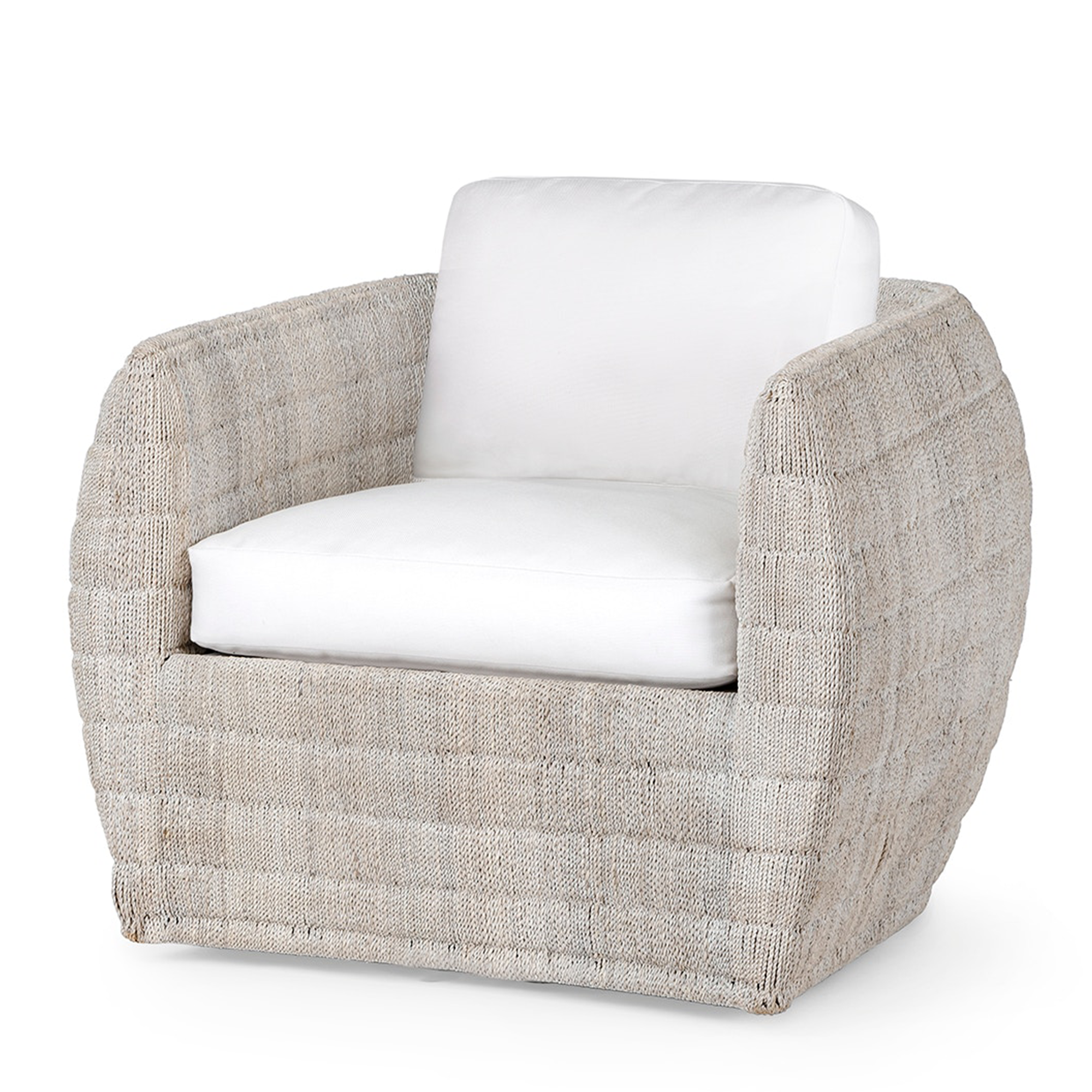 Ventura Swivel Lounge Chair Whitewash