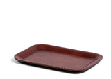 Rectangular Leather Tray - Brown