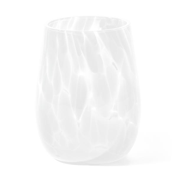 Fritsy Stemless Wine Glass - Opal White