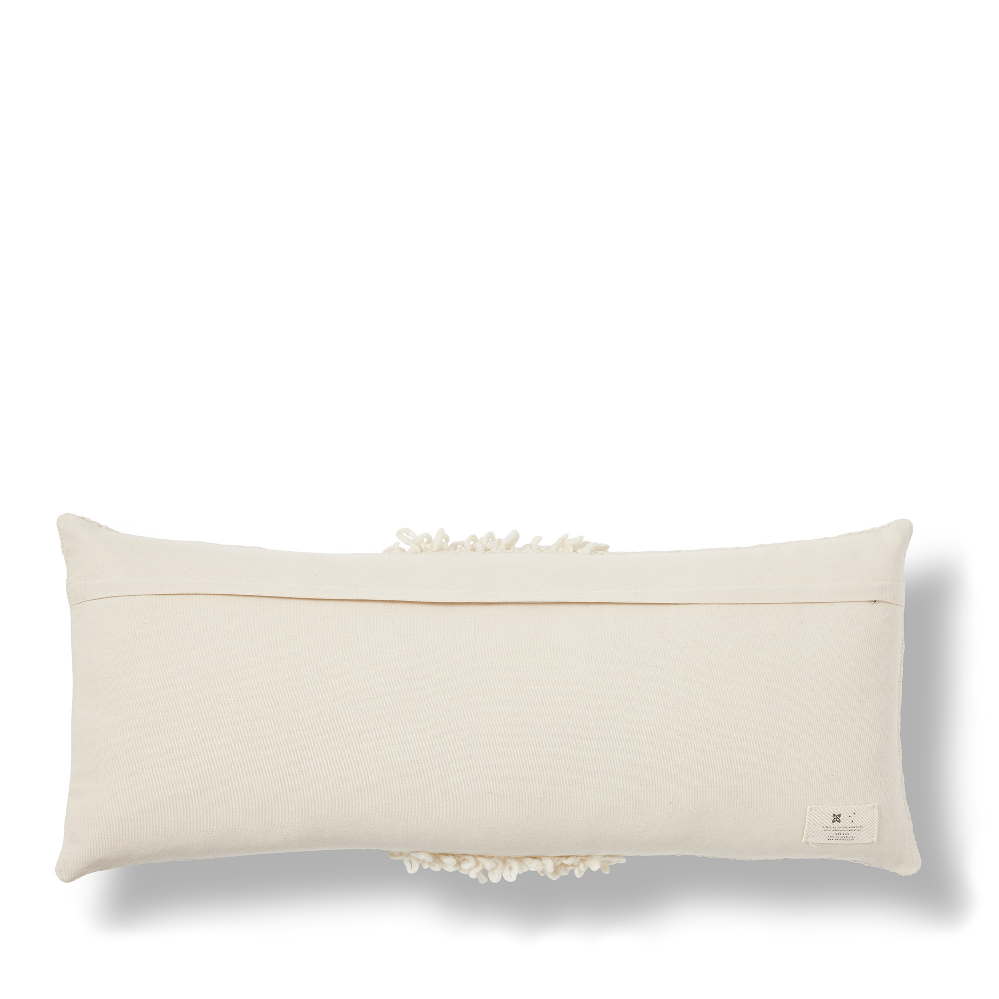 Meta Handwoven Lumbar Wool Pillow - Ivory