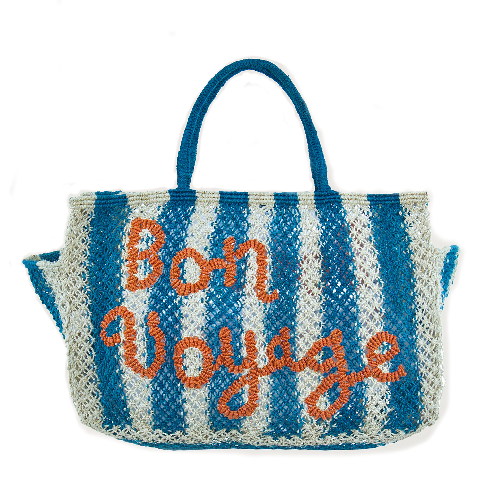 Bon Voyage Stripe Tote - Barry Ocean + Natural