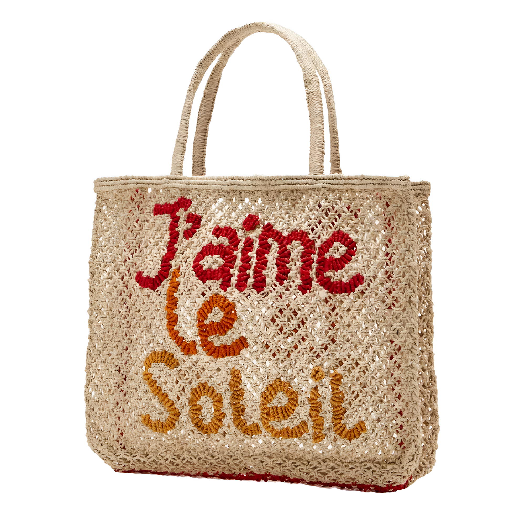 J'aime Le Soleil Tote Natural + Multi - Large