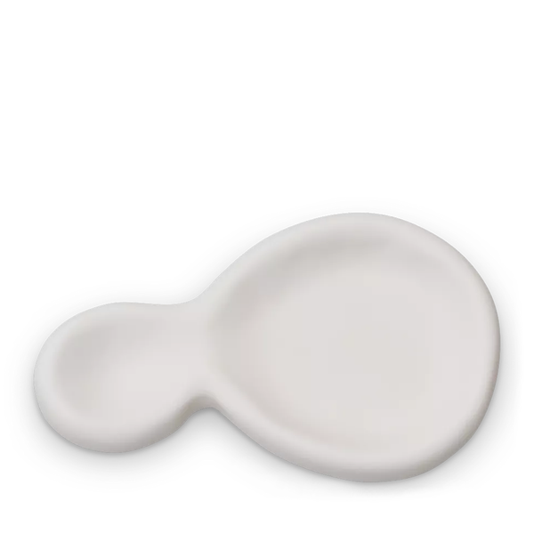 Amoeba Double Bowl - White