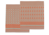 Penta Tea Towel - Geometric Coral