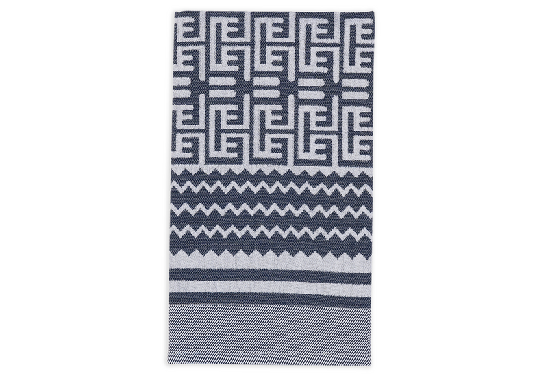 Penta Tea Towel - Geometric Indigo