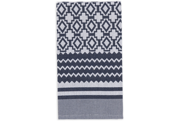 Penta Tea Towel - Geometric Indigo