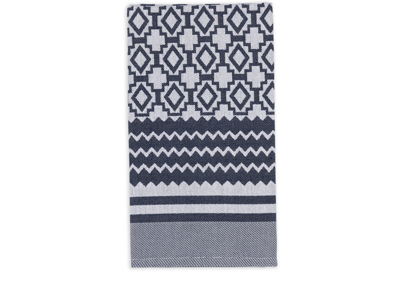 Penta Tea Towel - Geometric Indigo