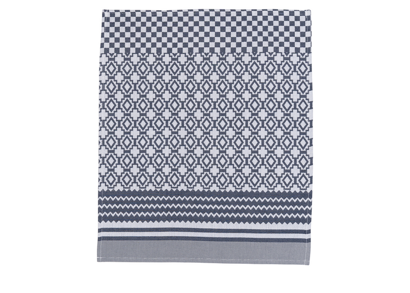 Penta Tea Towel - Geometric Indigo