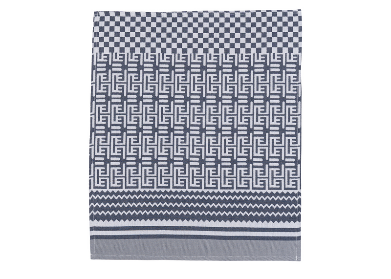 Penta Tea Towel - Geometric Indigo