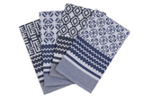 Penta Tea Towel - Geometric Indigo