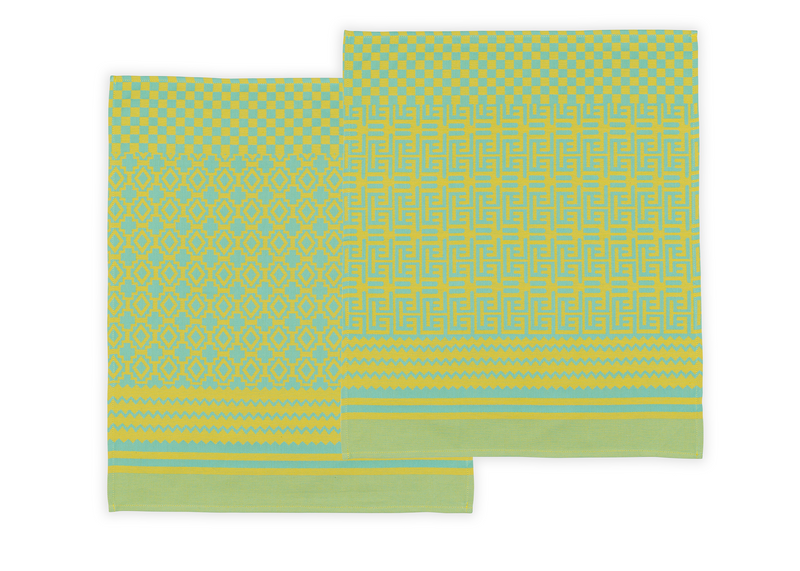 Penta Tea Towel - Geometric Lemon
